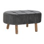 Banquette DKD Home Decor  Naturel Bois Velours Gris foncé (80 x 46 x 38 cm)