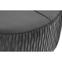 Banquette DKD Home Decor  Naturel Bois Velours Gris foncé (80 x 46 x 38 cm)