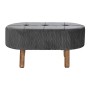 Banquette DKD Home Decor  Naturel Bois Velours Gris foncé (80 x 46 x 38 cm)