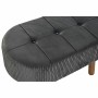 Banquette DKD Home Decor  Naturel Bois Velours Gris foncé (80 x 46 x 38 cm)