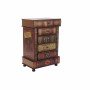Caisson à Tiroirs DKD Home Decor Bois Livre Multicouleur Vintage PU (50 x 35 x 77 cm)
