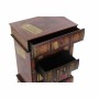 Caisson à Tiroirs DKD Home Decor Bois Livre Multicouleur Vintage PU (50 x 35 x 77 cm)