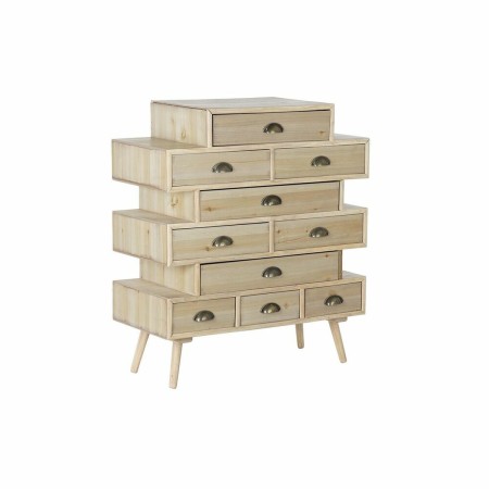 Caisson à Tiroirs DKD Home Decor Naturel Doré Bois MDF Blue marine Gris clair (80 x 36 x 93 cm)