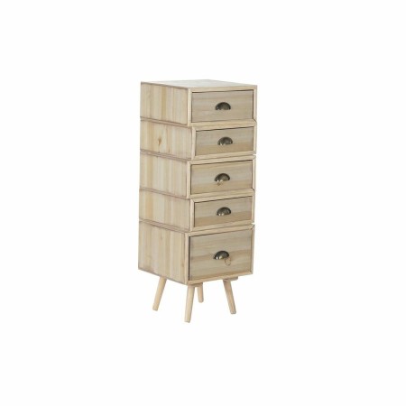 Caisson à Tiroirs DKD Home Decor Naturel Bois MDF Blue marine Gris clair (40 x 38 x 99 cm)