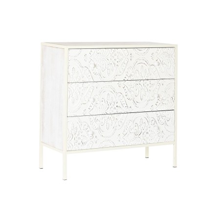 Commode DKD Home Decor Sapin MDF Blanc Arabe (80 x 34 x 80 cm)