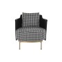 Fauteuil DKD Home Decor Noir Doré Métal Polyester Bicolore PU (75 x 80 x 80 cm)