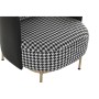 Fauteuil DKD Home Decor Noir Doré Métal Polyester Bicolore PU (75 x 80 x 80 cm)