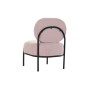 Fauteuil DKD Home Decor Noir Rose Métal Polyester (51 x 61 x 79 cm)