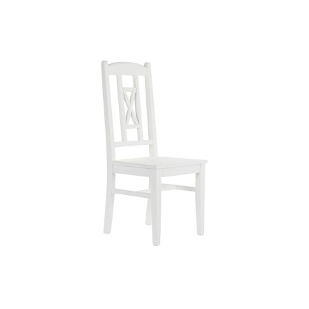 Chaise de Salle à Manger DKD Home Decor Bois Blanc (43 x 43 x 99,5 cm)