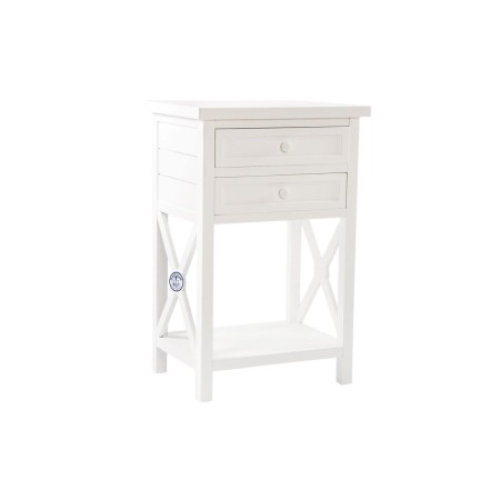 Table de Nuit DKD Home Decor Blanche Sapin (51 x 39 x 78 cm)