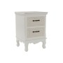 Table de Nuit DKD Home Decor Blanc Naturel Bois (37 x 33 x 54 cm)