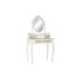 Coiffeuse DKD Home Decor Miroir Naturel Blanc ABS Bois MDF (75 x 40 x 142 cm)
