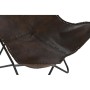 Chaise DKD Home Decor Marron Métal Cuir (78 x 76 x 96 cm)