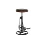 Tabouret DKD Home Decor Métal Marron Cuir (38 x 38 x 63 cm)