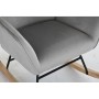 Fauteuil à Bascule DKD Home Decor Naturel Noir Métal Polyester Gris clair (70 x 77 x 97 cm)