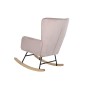 Fauteuil à Bascule DKD Home Decor Naturel Noir Rose Métal Polyester (66 x 80 x 90 cm)