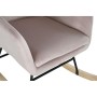 Fauteuil à Bascule DKD Home Decor Naturel Noir Rose Métal Polyester (66 x 80 x 90 cm)