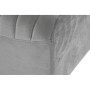Banquette DKD Home Decor  Gris Doré Métal Polyester (90 x 31 x 47 cm)