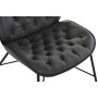 Siège DKD Home Decor Noir Métal Gris foncé PU (69 x 76 x 85 cm)