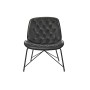 Siège DKD Home Decor Noir Métal Gris foncé PU (69 x 76 x 85 cm)