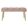 Banquette DKD Home Decor  Rose Métal Polyester (97 x 38 x 50 cm)