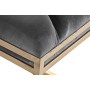 Banquette DKD Home Decor  Doré Métal Polyester Gris foncé (100 x 40 x 50 cm)