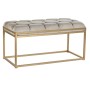 Banquette DKD Home Decor  Beige Métal Polyester (100 x 40 x 50 cm)