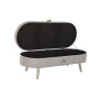 Banc de coffre DKD Home Decor Gris Métal Polyester (114 x 44 x 43 cm)