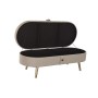 Banc de coffre DKD Home Decor Beige Métal Polyester (114 x 44 x 40 cm)