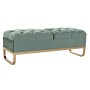Banquette DKD Home Decor  Doré Métal Polyester Vert (120 x 40 x 44 cm)
