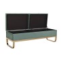 Banquette DKD Home Decor  Doré Métal Polyester Vert (120 x 40 x 44 cm)