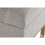 Banquette DKD Home Decor  Beige Doré Métal Polyester (120 x 40 x 44 cm)