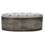 Banquette DKD Home Decor  Beige Métal Polyester Brun foncé (121 x 44 x 47,5 cm)