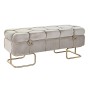 Banquette DKD Home Decor  Beige Doré Métal Polyester (125 x 45 x 50 cm)