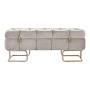 Banquette DKD Home Decor  Beige Doré Métal Polyester (125 x 45 x 50 cm)