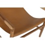 Chaise DKD Home Decor Teck Camel Marron Clair PU (66 x 73 x 77 cm)