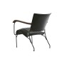 Chaise de Salle à Manger DKD Home Decor Noir Métal Bois Cuir Vert (65 x 66 x 73 cm)