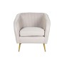 Fauteuil DKD Home Decor Beige Métal Polyester Marron Clair (70 x 68 x 73 cm)