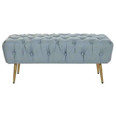 Banquette DKD Home Decor Gris Métal Polyester (103 x 46 x 42 cm)