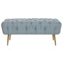 Banquette DKD Home Decor  Bleu Doré Métal Polyester Velours (103 x 46 x 42 cm)