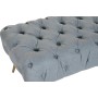 Banquette DKD Home Decor  Bleu Doré Métal Polyester Velours (103 x 46 x 42 cm)