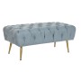 Banquette DKD Home Decor  Bleu Doré Métal Polyester Velours (103 x 46 x 42 cm)