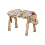 Coffre de Rangement DKD Home Decor Eléphant Polyester Multicouleur Bois de manguier (65 x 31,7 x 38 cm)