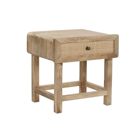 Table de Nuit DKD Home Decor Rotin Bois de manguier (50 x 40 x 50 cm)