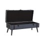 Banc de coffre DKD Home Decor Bleu Métal Polyester MDF (102 x 42 x 42 cm)