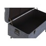 Banc de coffre DKD Home Decor Bleu Métal Polyester MDF (81 x 42 x 52 cm)