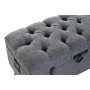 Banc de coffre DKD Home Decor Bleu Métal Polyester MDF (81 x 42 x 52 cm)