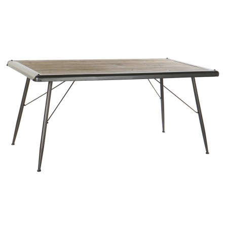 Table de Salle à Manger DKD Home Decor Sapin Naturel Métal Gris clair (161 x 90 x 75 cm)