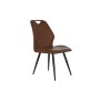 Chaise DKD Home Decor Brun foncé Métal Polyester (60 x 48 x 88,5 cm)