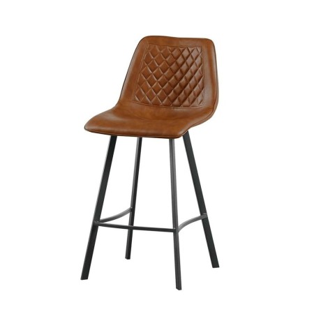 Tabouret DKD Home Decor Métal Brun foncé PU (56 x 49 x 110 cm)